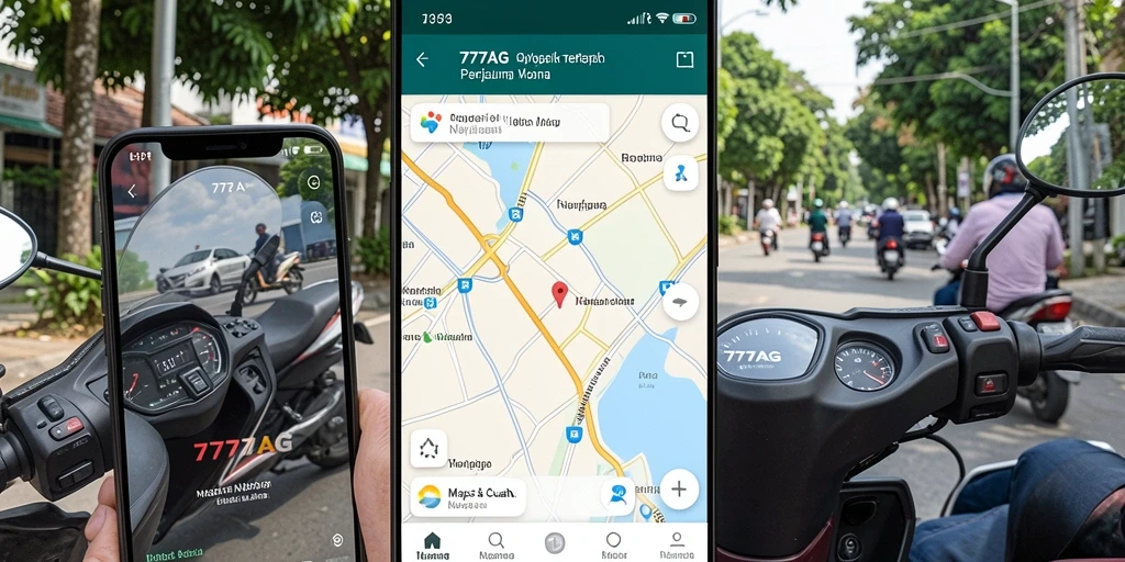 Antarmuka 777AG yang intuitif memudahkan navigasi untuk pengendara motor.