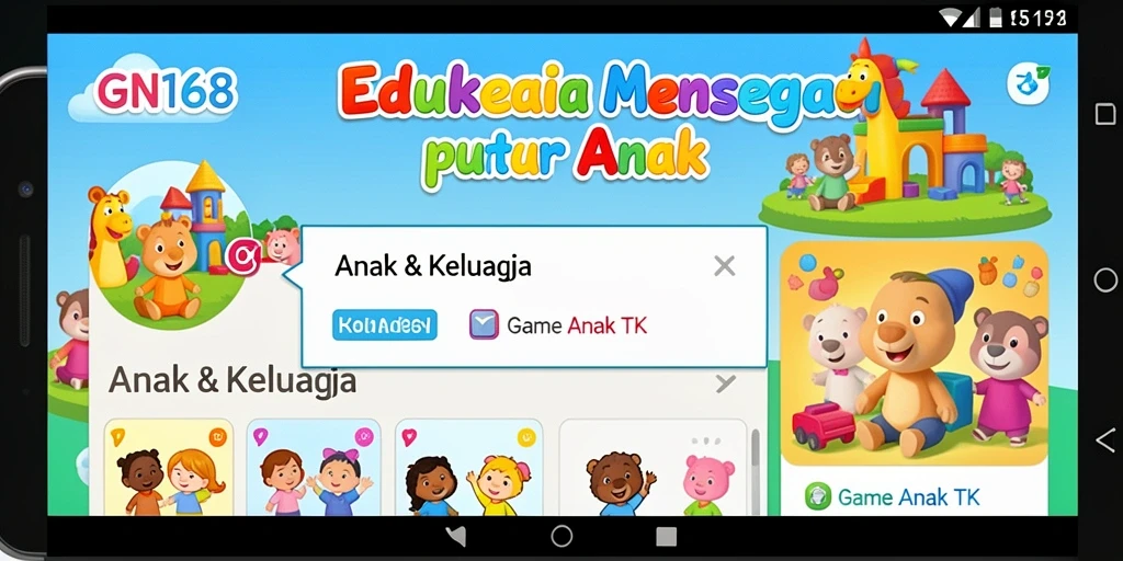 Tampilan antarmuka GN168 yang menarik dan interaktif.