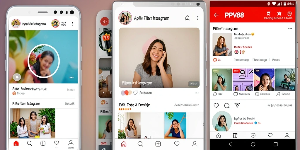 Tampilan antarmuka aplikasi PPV88 untuk filter Instagram yang menarik.