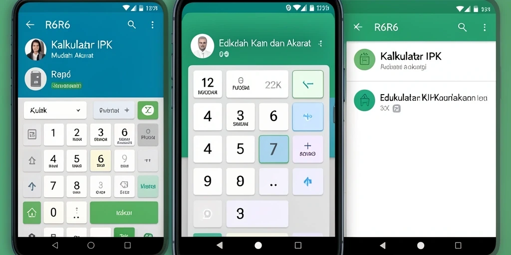 Tampilan antarmuka aplikasi Kalkulator IPK R6R6 yang sederhana dan mudah digunakan.