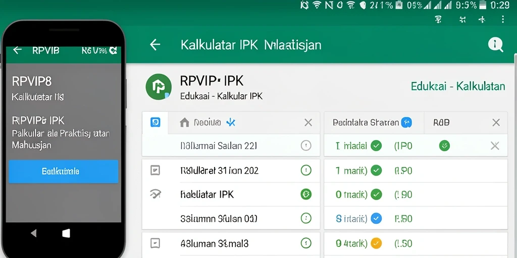 Tampilan antarmuka RPVIP8 yang sederhana dan informatif.