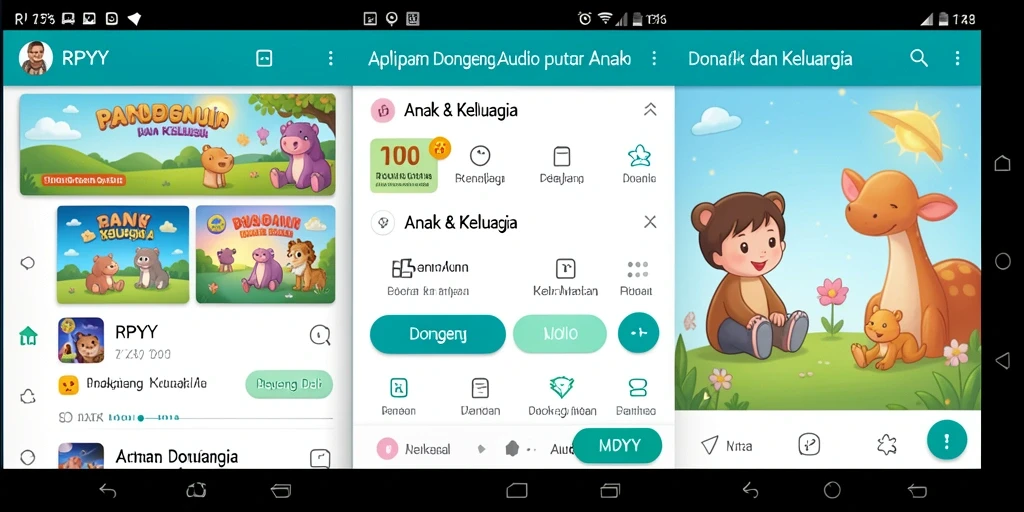 Tampilan antarmuka aplikasi RPYYY yang user-friendly untuk anak-anak.