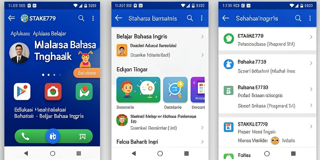 Tampilan antarmuka STAKE779 yang menarik dan modern untuk belajar bahasa Inggris.