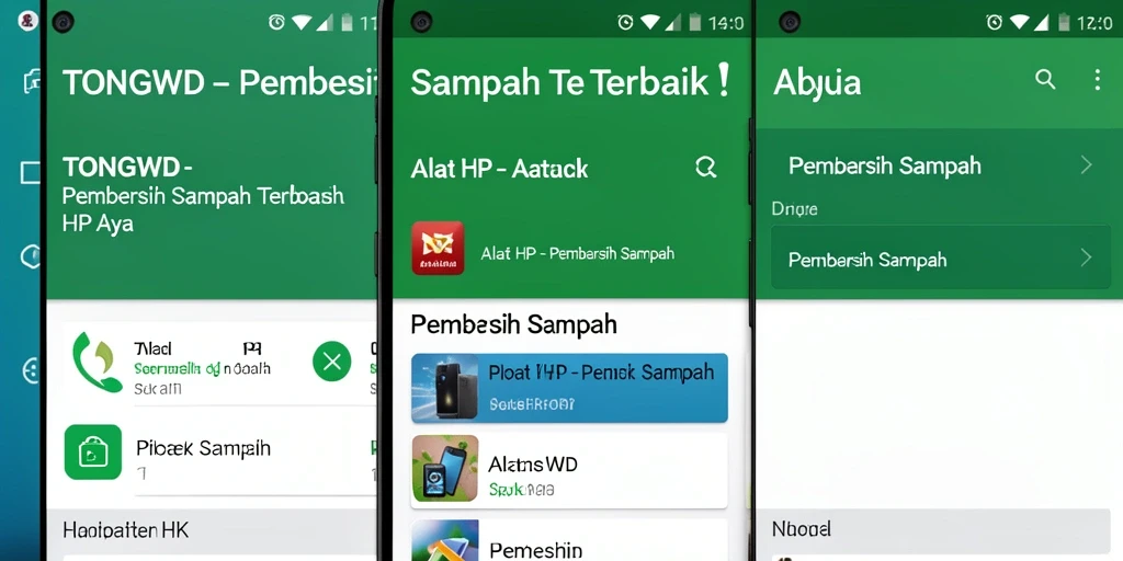Antarmuka pengguna TONGWD yang intuitif untuk pembersih sampah.
