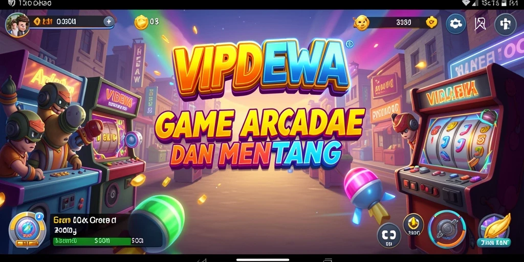 Tampilan antarmuka yang menarik dari VIPDEWA dalam permainan Arcade.
